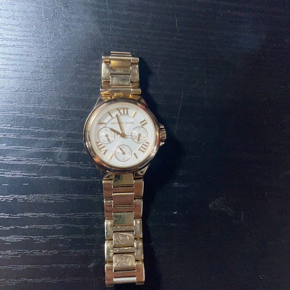 Michael Kors MK6449 Bailey White Dial Gold Tone Women’s Watch 33mm - Picture 2 of 2